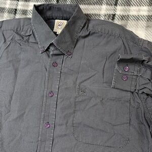 Cinch Shirt Mens S Geometric Dot Gray Front Pocket Long Sleeve‎ Western Cowboy